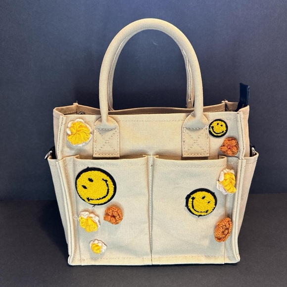 Zara Smiley Patches Tote Bag! - Picture 2 of 4